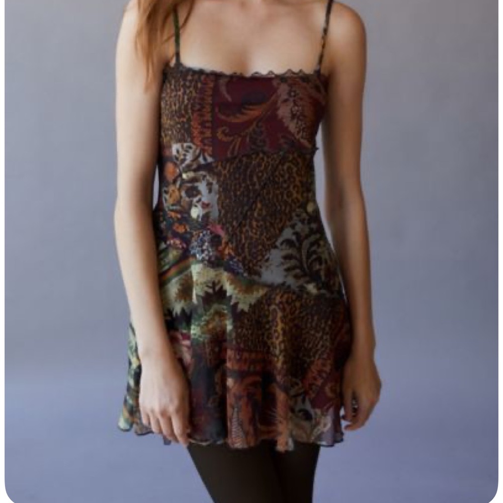 Urban Outfitters Moxie Mesh Mini Slip Dress